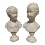 Alabaster busts by Jean Antoine Houdon