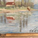 Old painting Riverside.