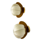 Pair of cocoon sconces with pine, Italy, 1970