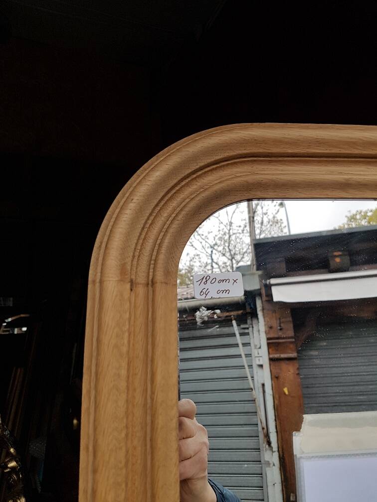 Miroir en chene clair de style louis-philippe