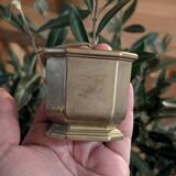 Antique brass candlestick – octagonal shape – circa 1920–1950