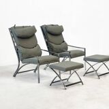 Elegant chrome lounge chairs