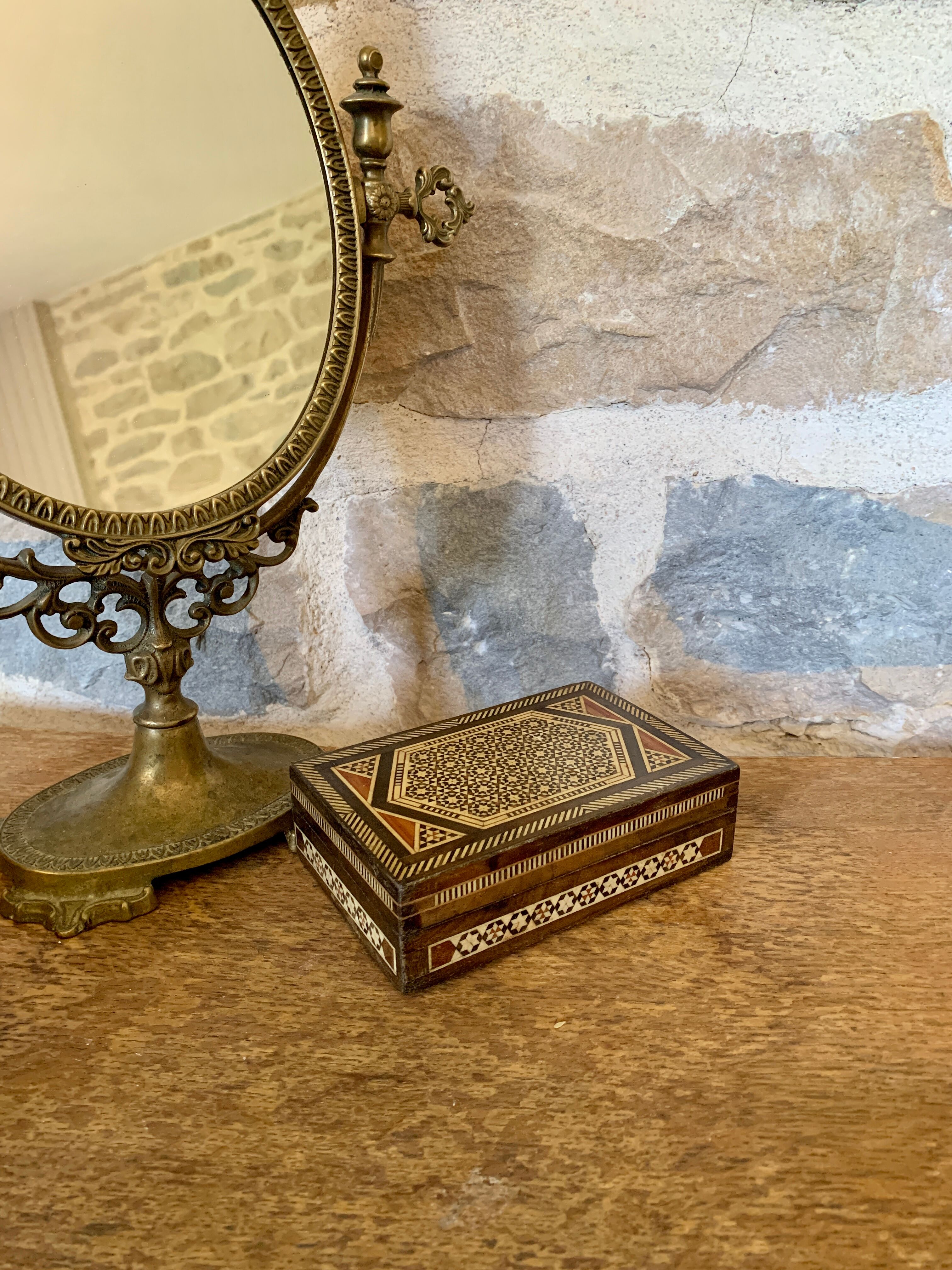 Vintage marquetry box