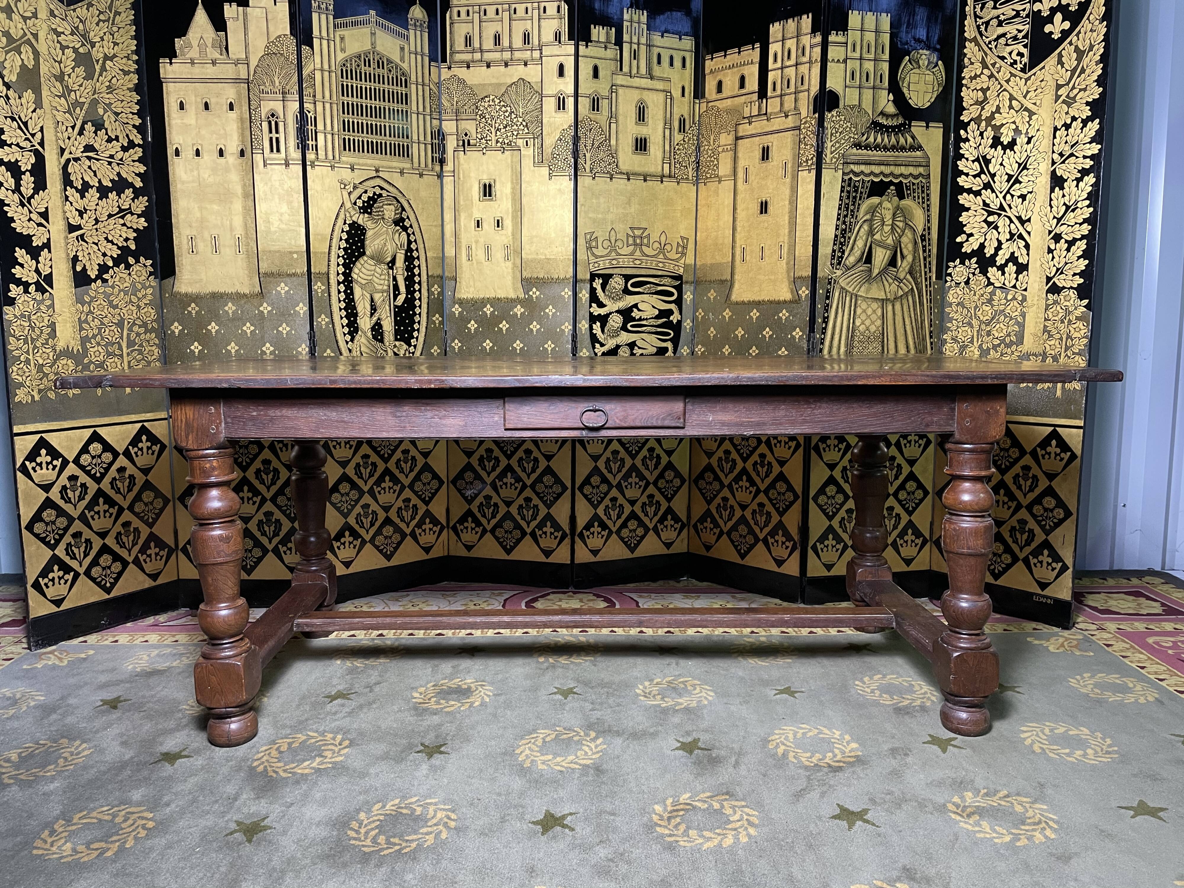 Table de ferme en chêne Louis XIII 19eme