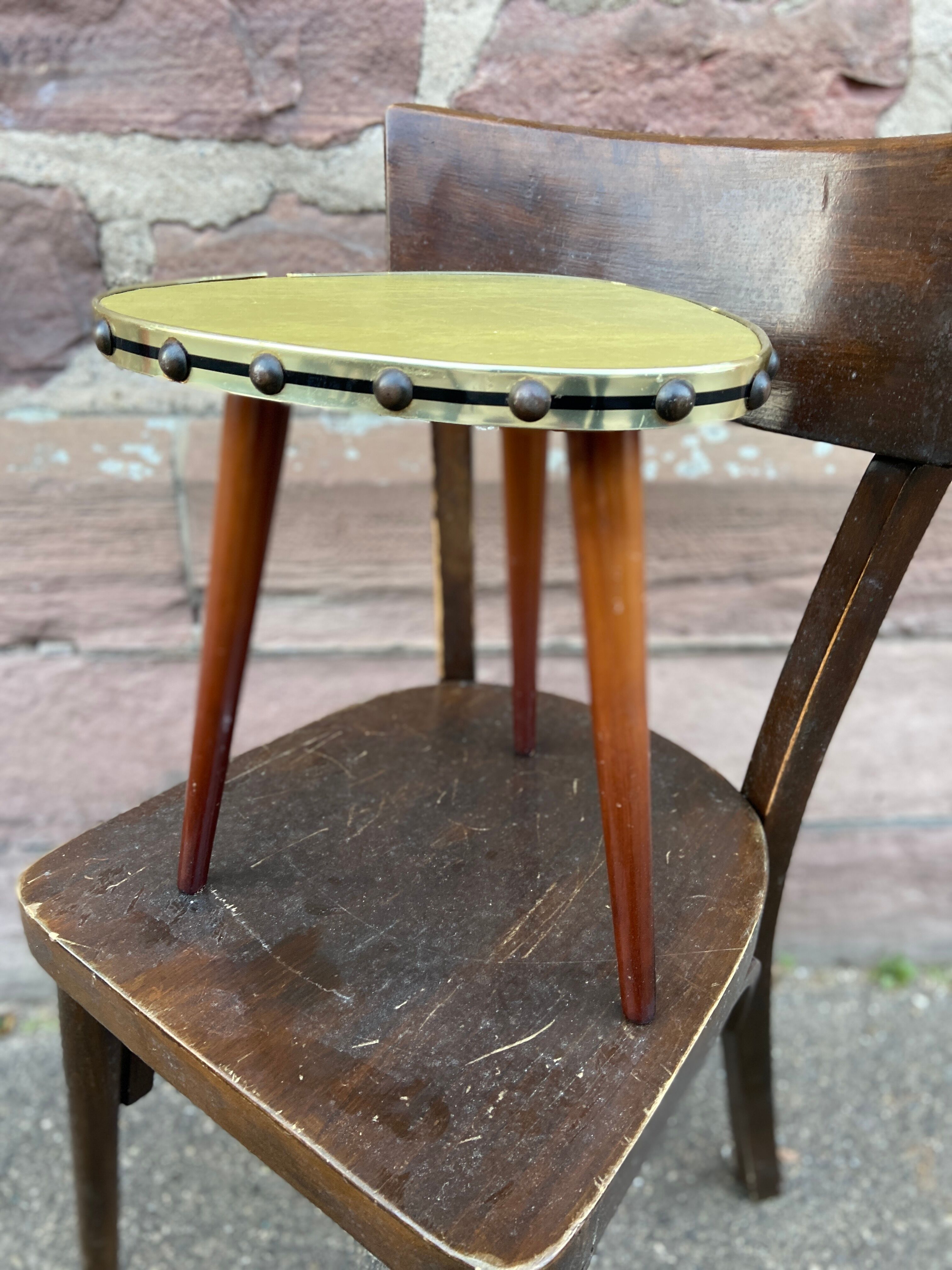 coffee table door plant mid-century vintage cocktail 1960