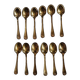12 Vermeil Mocha Spoons