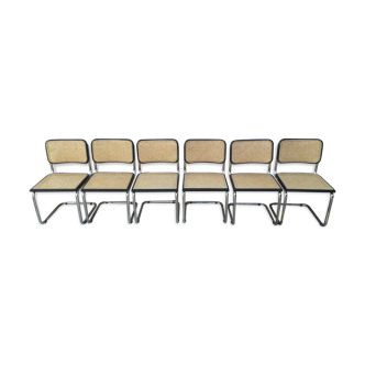6 chaises b32 cesca de Marcel  Breuer