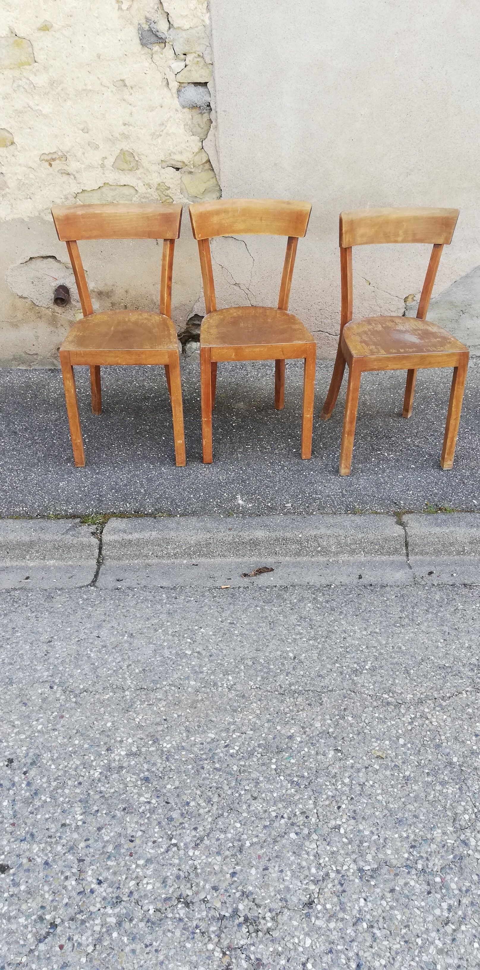 Set of 3 vintage bistro chairs