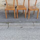 Set of 3 vintage bistro chairs