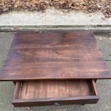 Louis XIV style writing desk in dark solid wood from the 19th century