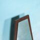 Hexacon Art Deco vintage mirror from the 1950s in wenge.