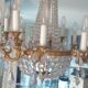 Lustre baroque véritable cristal de bohème et bronze 12 branches