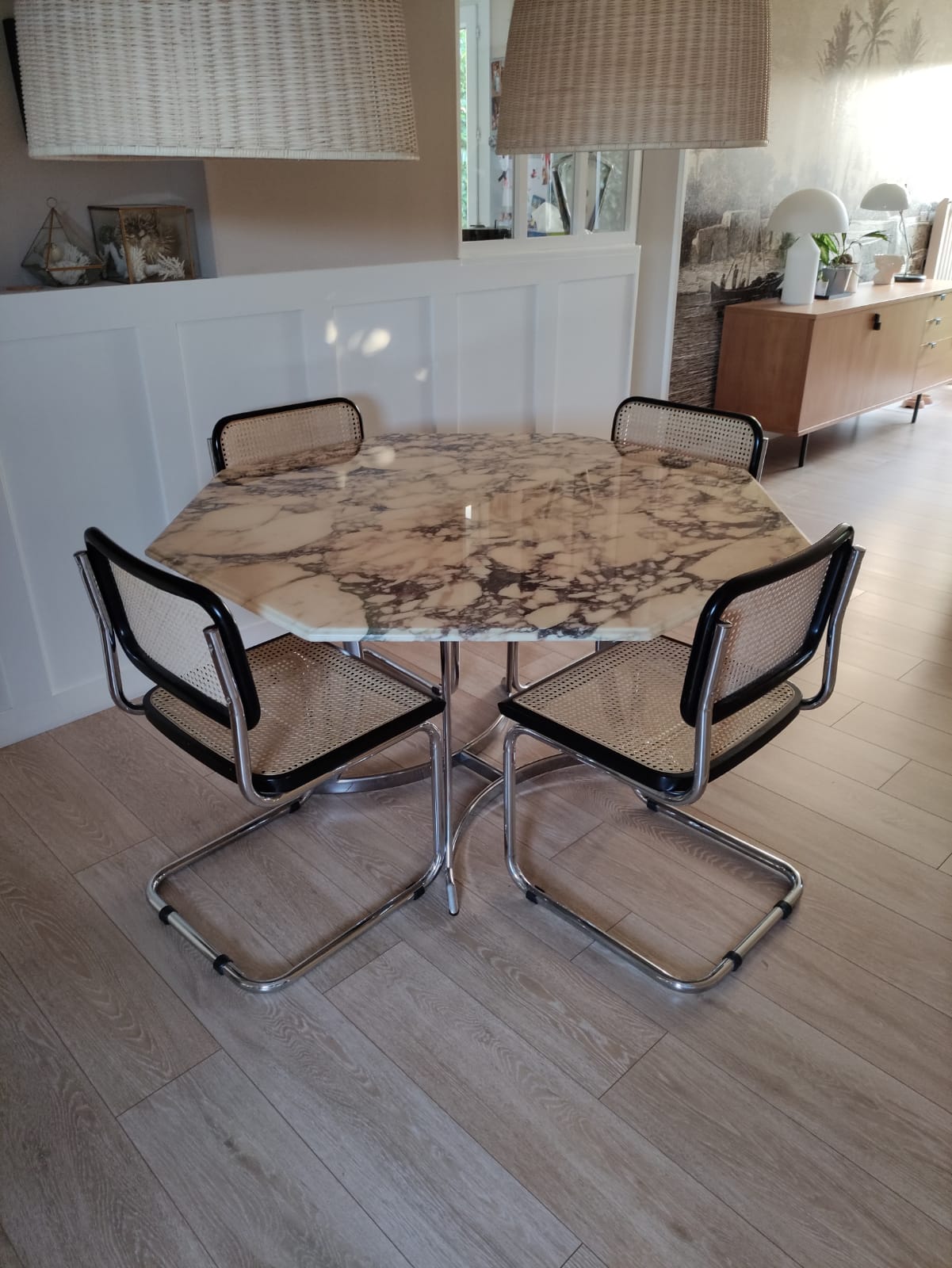 Marble dining table 70s