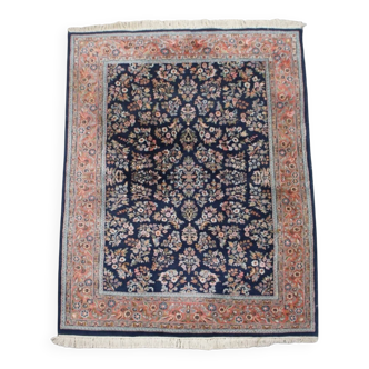 Rug with Pink and Dark Blue Tones and Patterns – 257 x 172 cm