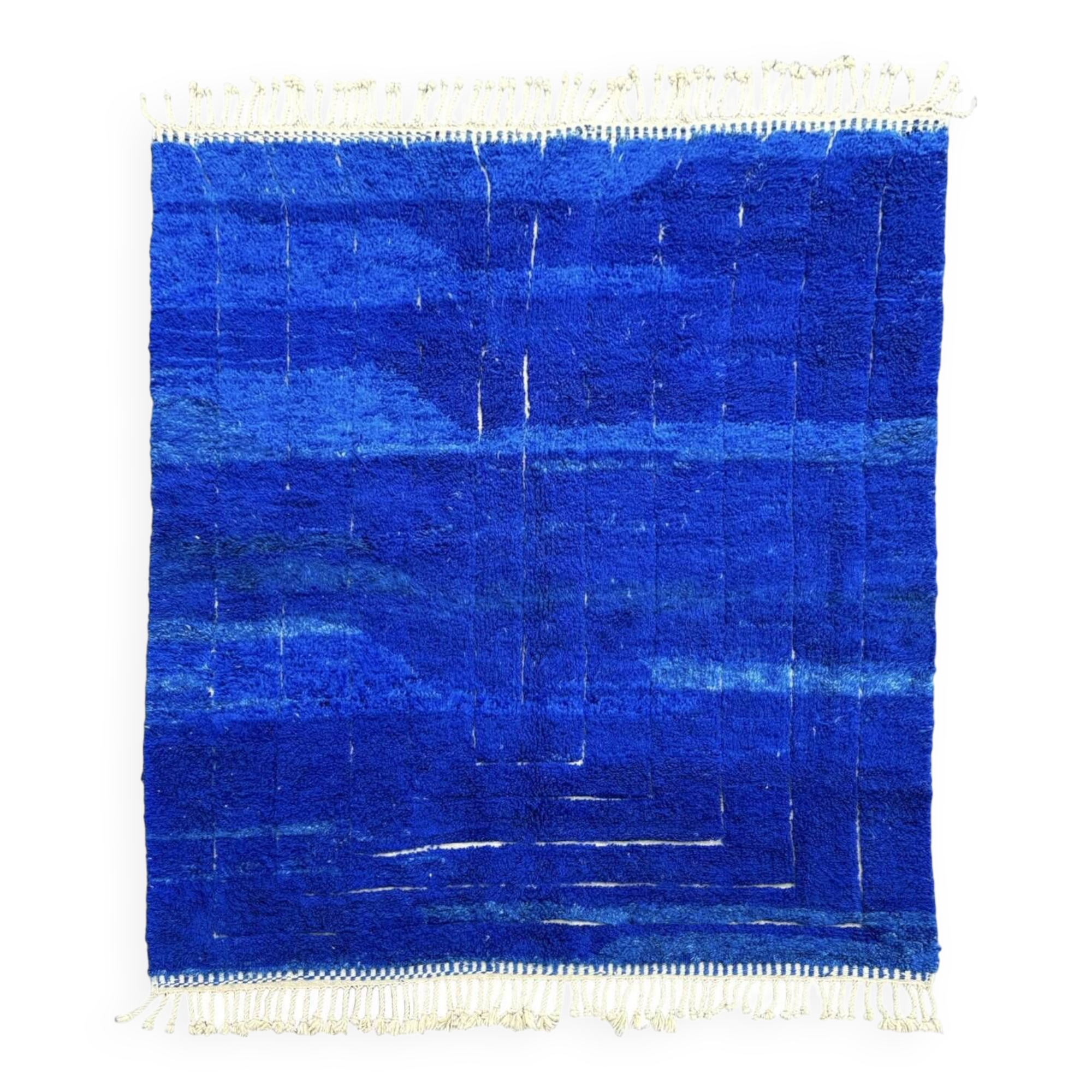 Large blue Moroccan Berber wool rug