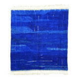 Large blue Moroccan Berber wool rug