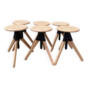 Suite de 6 tabourets The Wild Bunch,