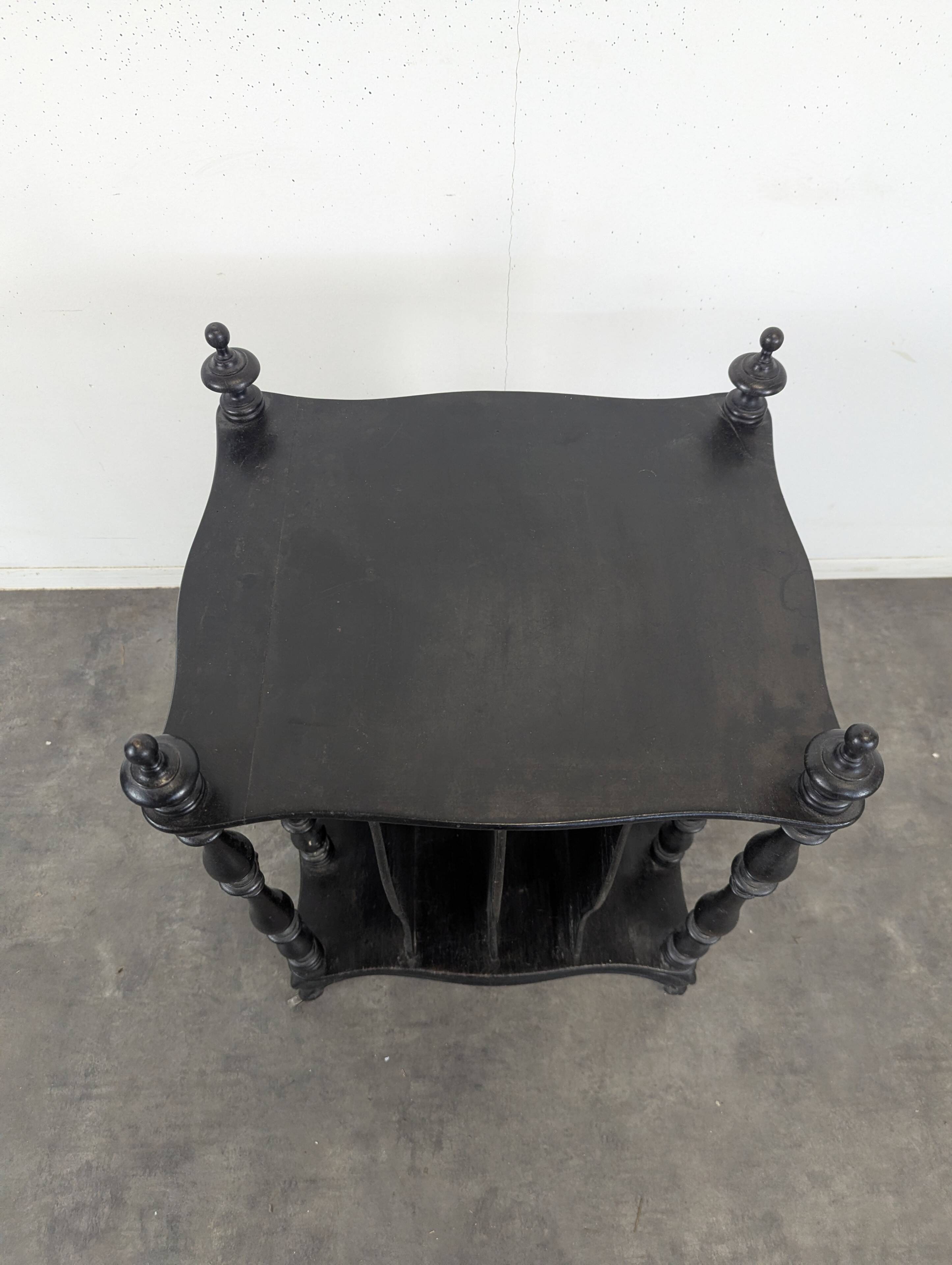 Napoleon III music partition cabinet in blackened wood