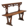 Antique walnut wood bench, Italy, 18th century