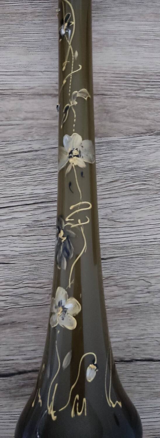 Large 50 cm high single-flower vase signed Arion