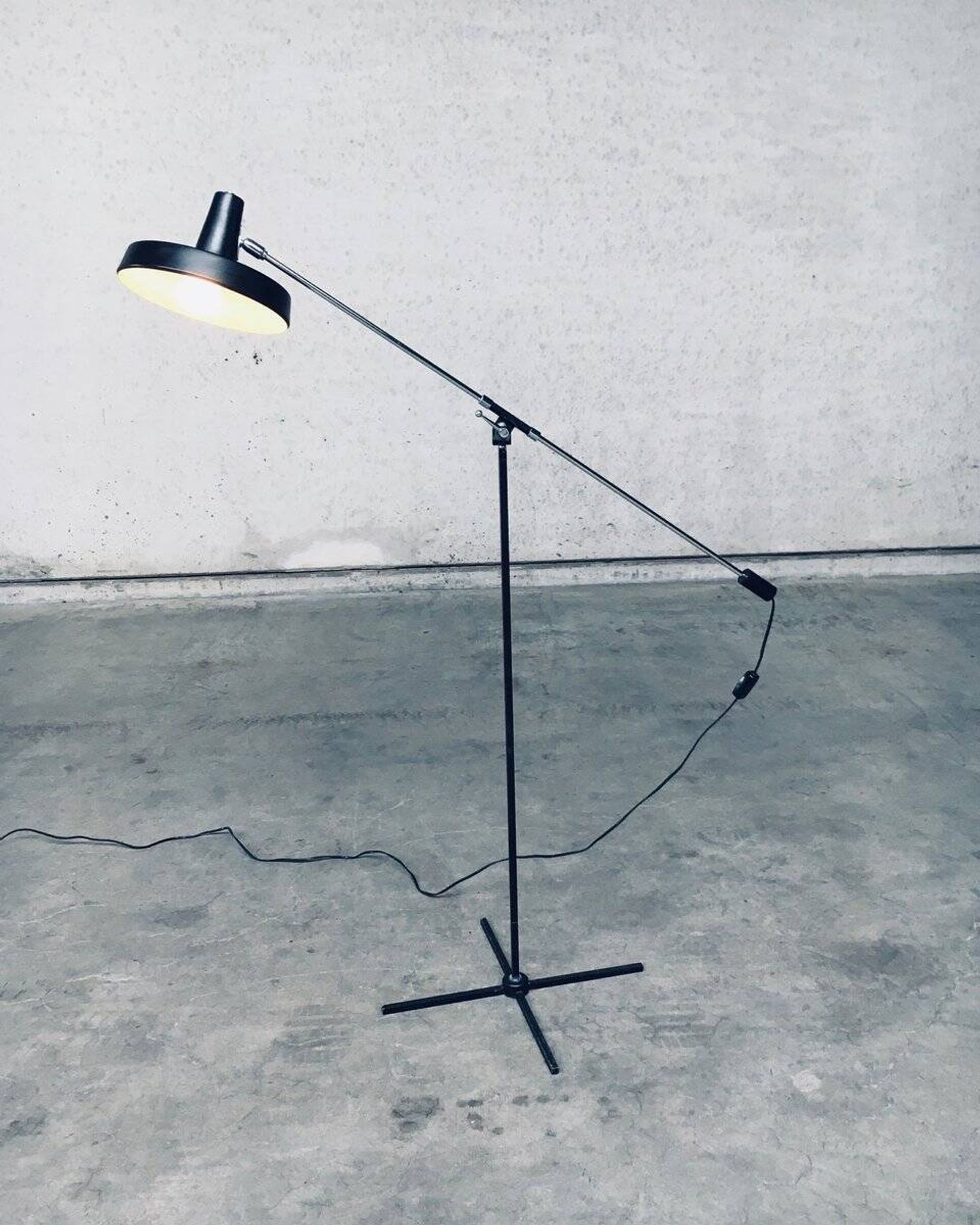 Mid-Century Modern Counterbalance Floor Lamp by Boulanger, Belgium, 1960s