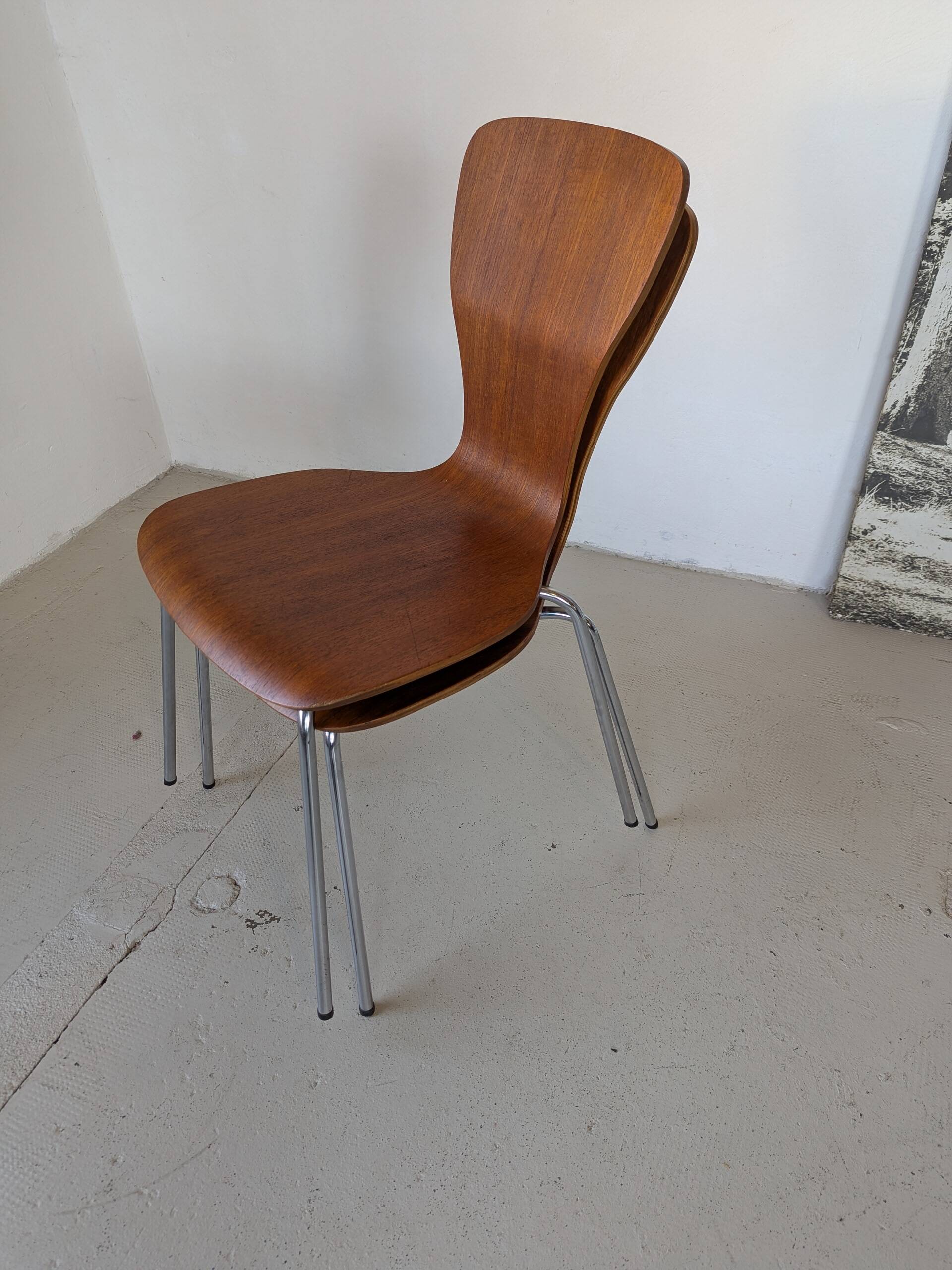 Paire de chaises en teck Tapio Wirkkala pour Asko