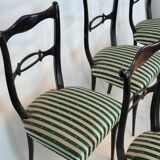 Mid-Century set of six dining chairs attributed to Paolo Buffa. Italy 1950s
