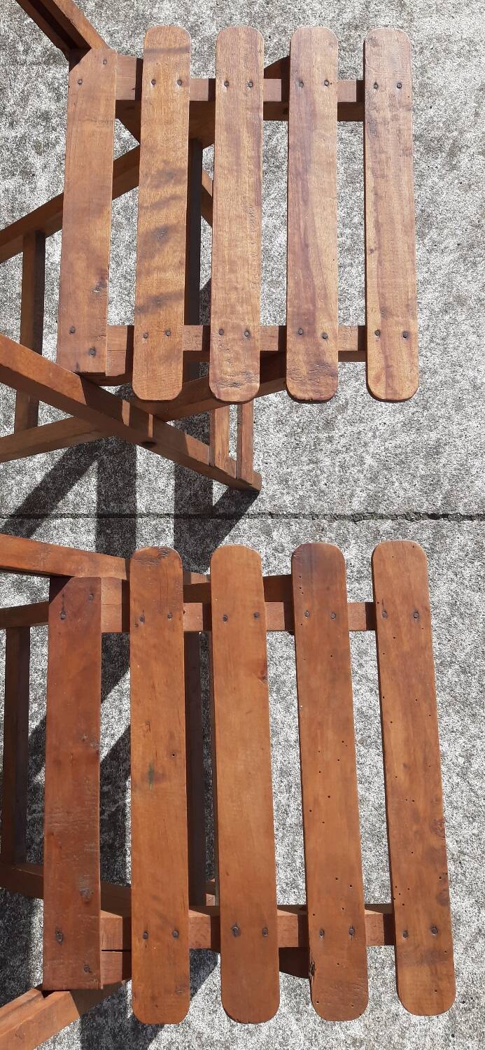 Chaises en bois pliables années 50