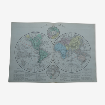 World Map, a planisphere dating from 1884