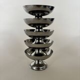 Set of 5 stainless steel bowls
