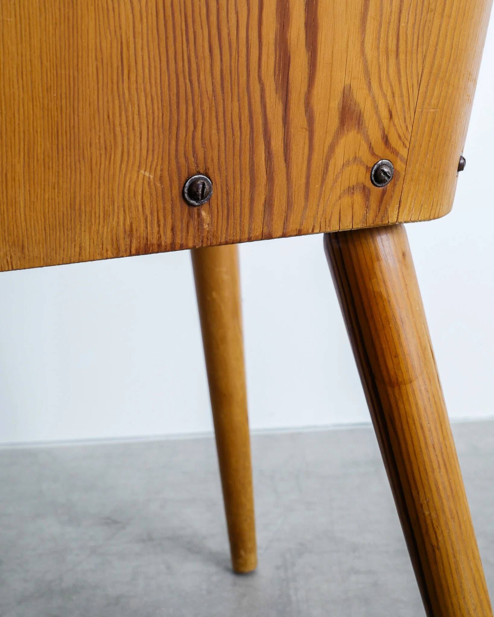 Vintage Swedish Pine Wooden Dining Chairs by Göran Malmvall, 1940s