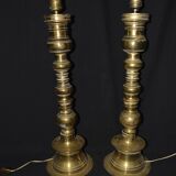 Pair of lamp bases - Pique-Cierges large size