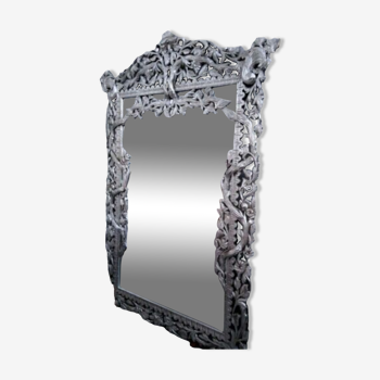 Beech wood mirror