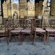 Suite of 10 bistro chairs in cannage