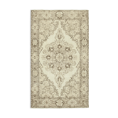 Hand-Knotted Vintage Turkish Beige Carpet 168 cm x 286 cm - 38884