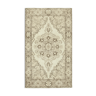 Hand-Knotted Vintage Turkish Beige Carpet 168 cm x 286 cm - 38884