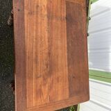 Wooden side table with turned legs