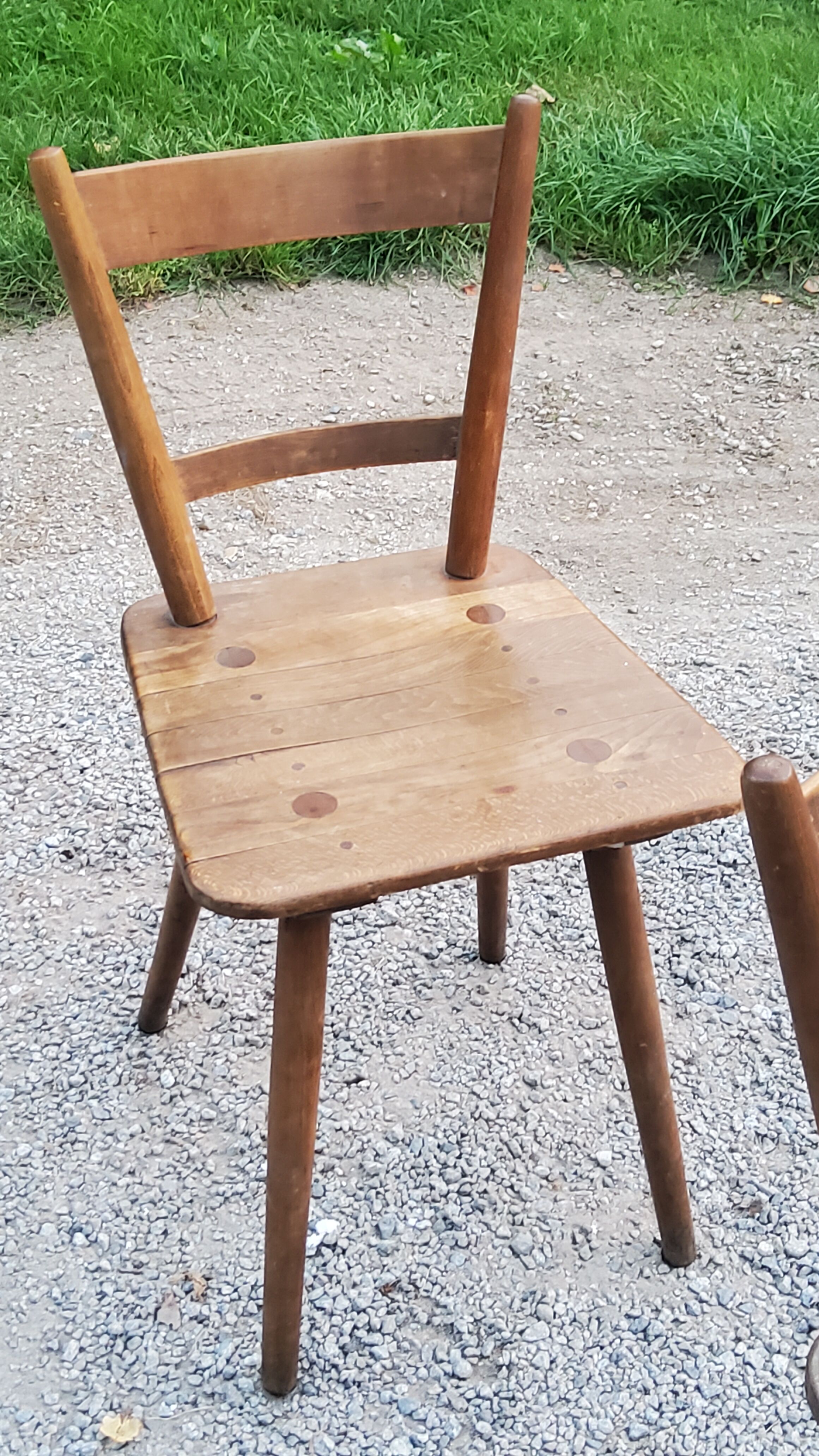 Set of 4 Scandinavian style beech chairs