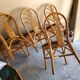 4 chaises en bambou