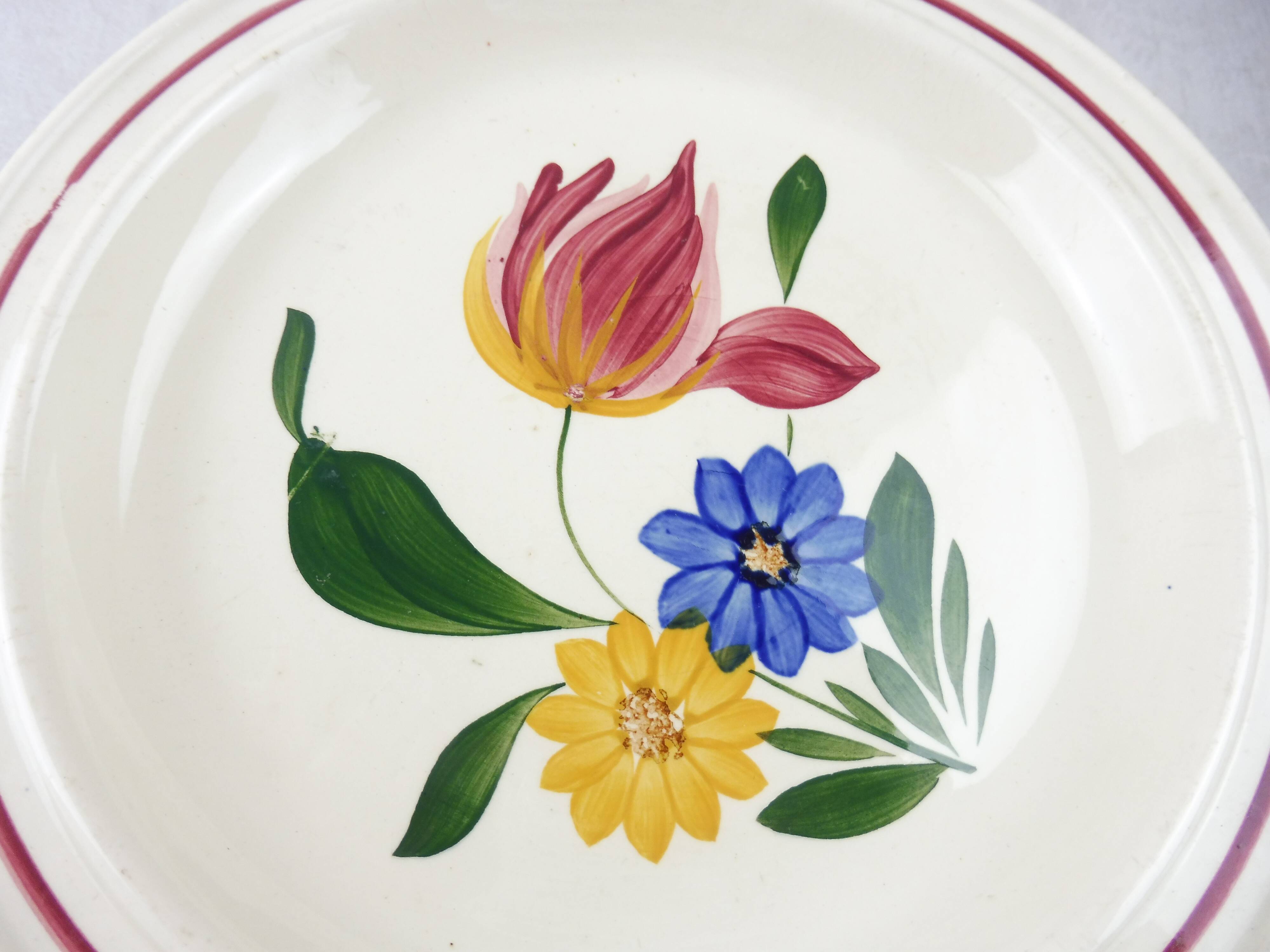 Former raised dish, décor Selestat, Schlettstadt, from Sarreguemines