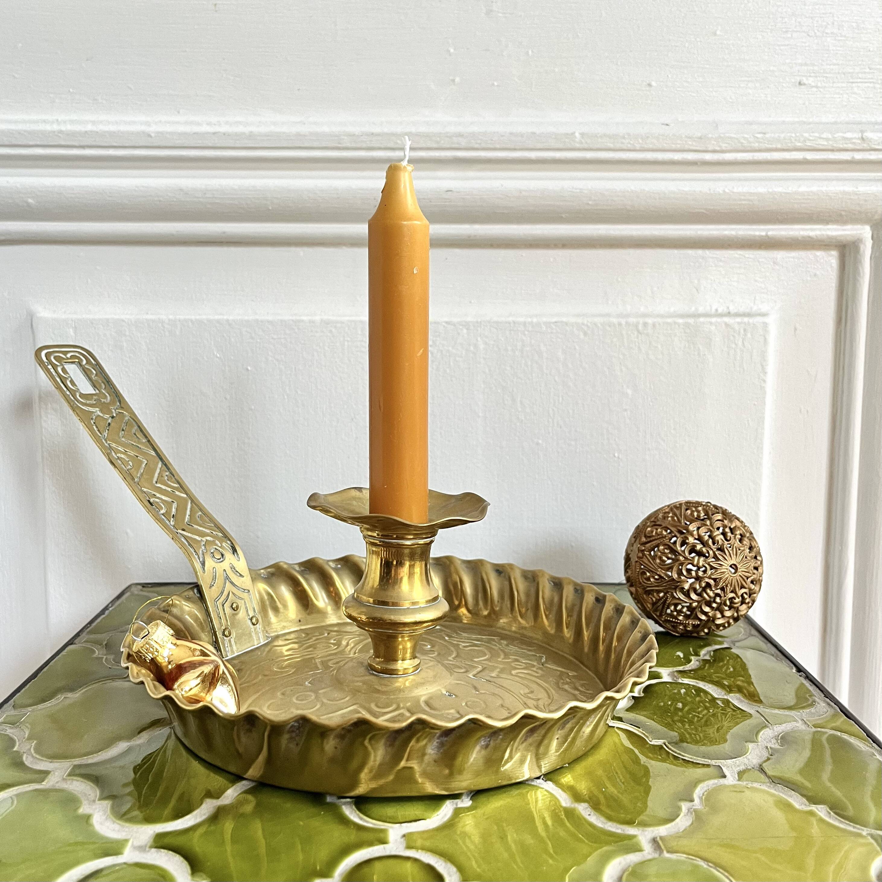 Antique XXL hand candle holder