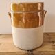 Old sandstone grease pot