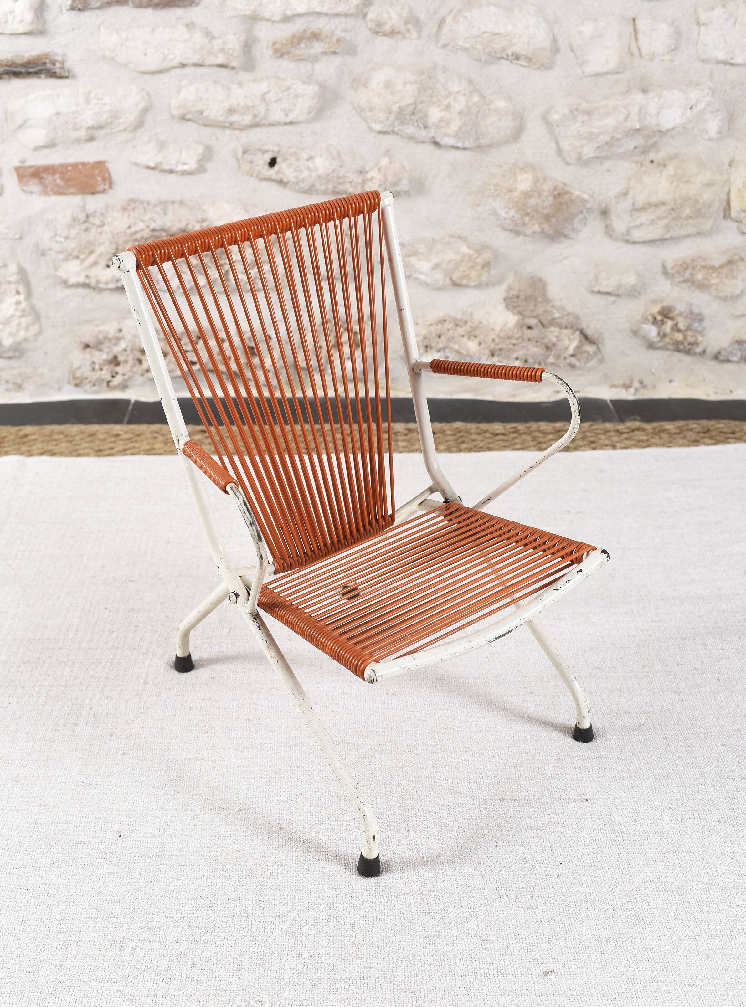 Folding Scoubidou armchair for children