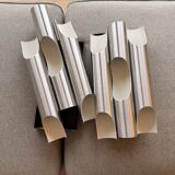 Chrome cylindrical appliques Fuga by Maija Liisa Komulainen for Raak 60s