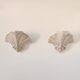Pair of vintage geometric wall sconces in plaster, France, 1960.