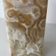 Cubic alabaster vase