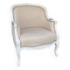 Bergère St Louis XV white rechampi 20th century