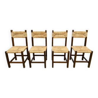 Brutalist straw chairs