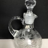 Engraved bohemian crystal carafon