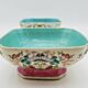 Pair of Chinese wedding bowls with blue floral pattern interior